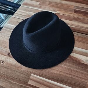 J.Crew Black 100% Wool Felt Bucket Hat Size M/L